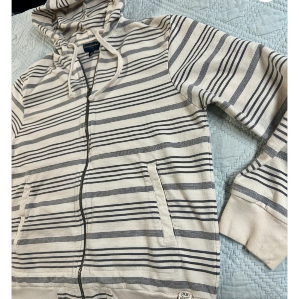 Banana Republic Striped Hoodie - white and blue